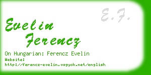 evelin ferencz business card